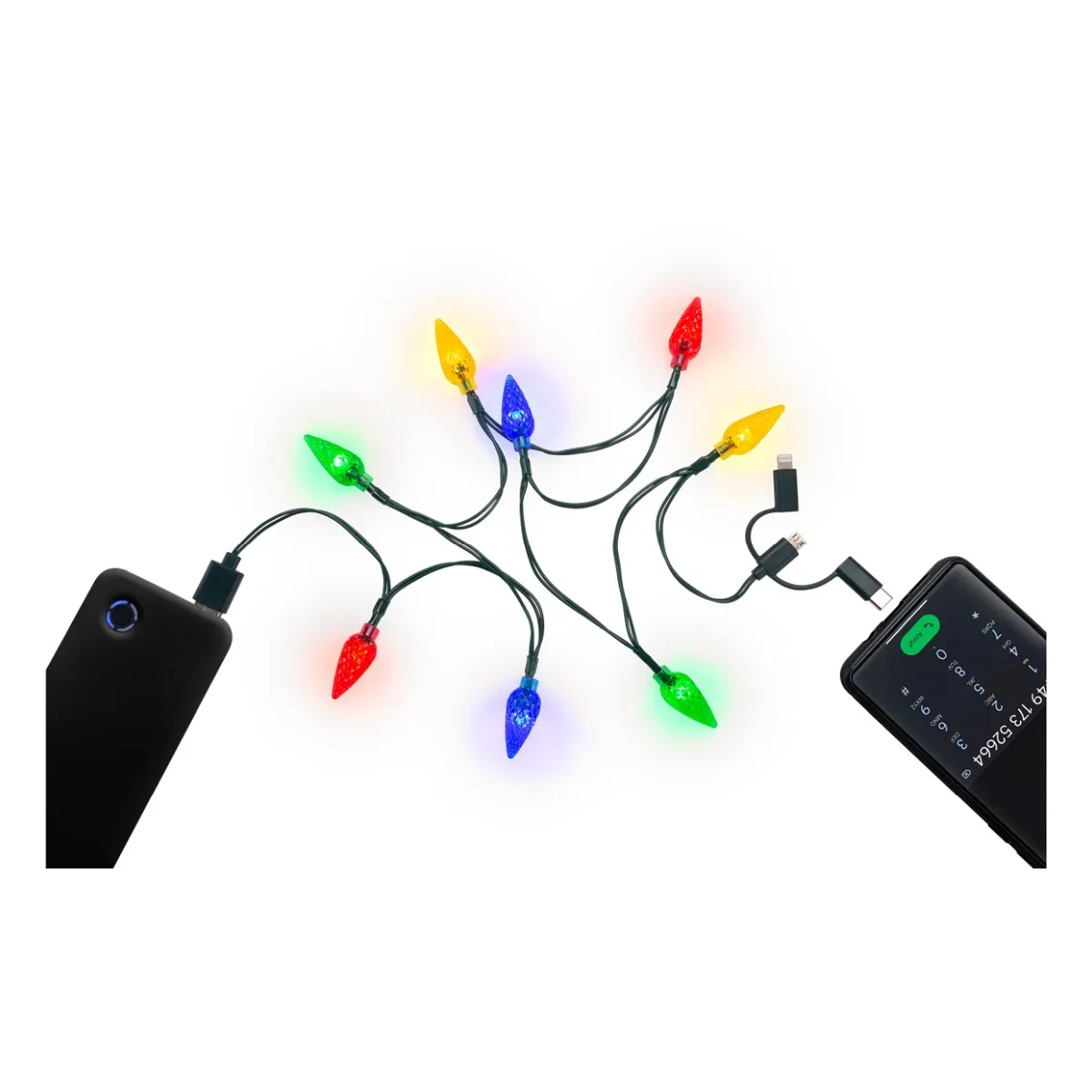 Goobay Smartphone-USB-Ladekabel mit LED-Leuchten