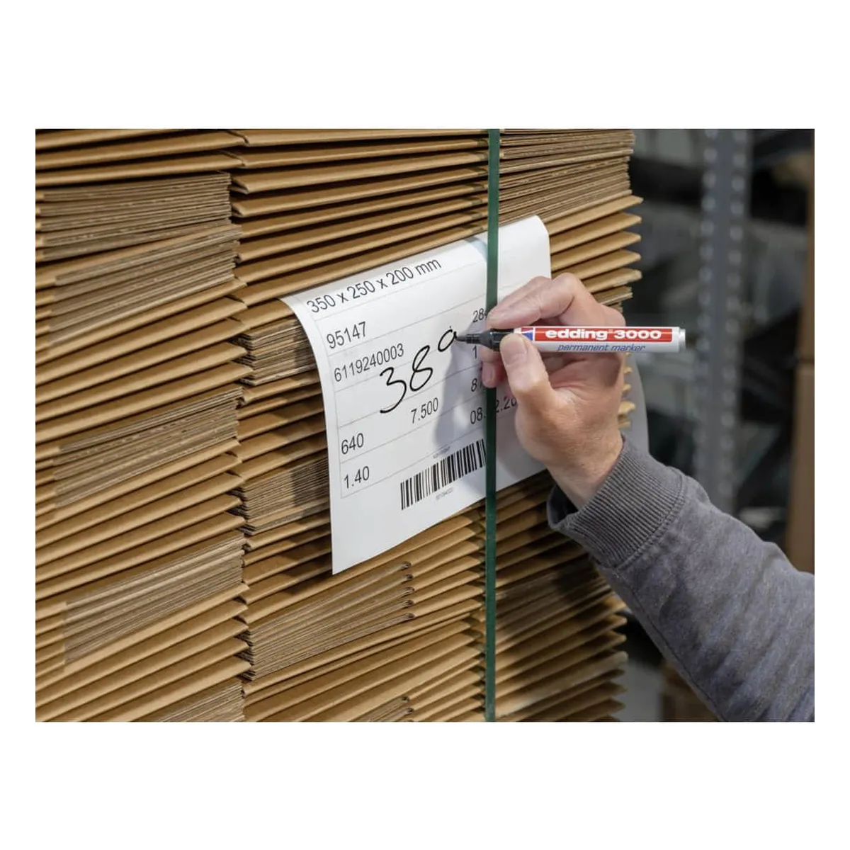 Edding 3000 Permanentmarker - nachfüllbar, 1,5 - 3 mm, grau Edding 3000 Permanentmarker - nachfüllbar, 1,5 - 3 mm, grau