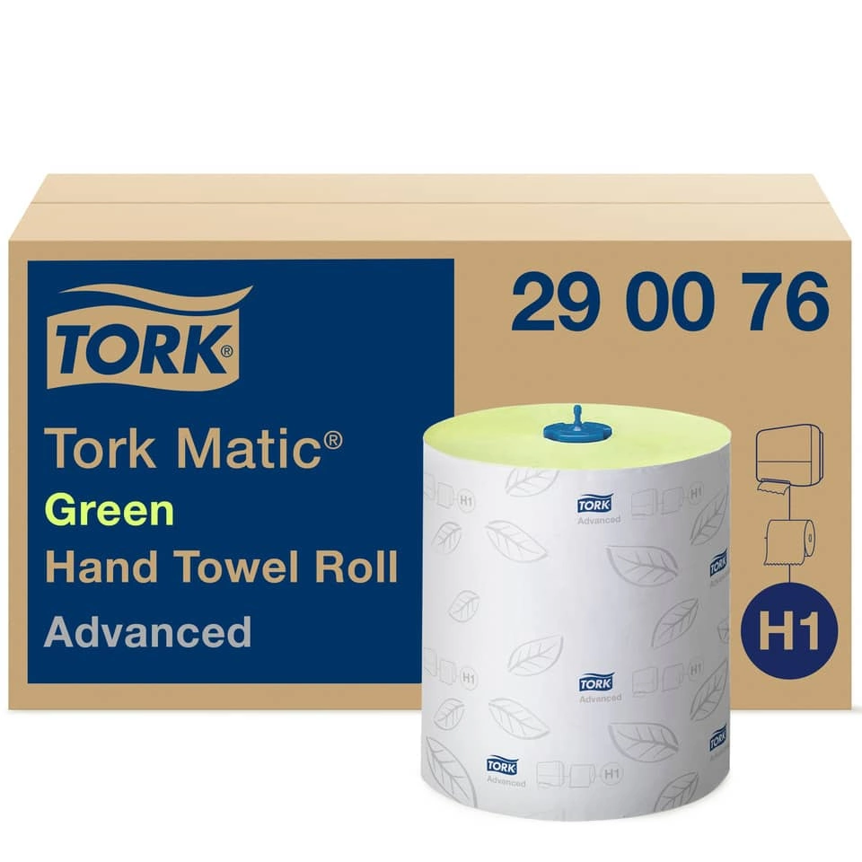 Matic® Rollenhandtuch für System H1 - 6 Rollen 21 cm x 150 m, grün, 2-lagig