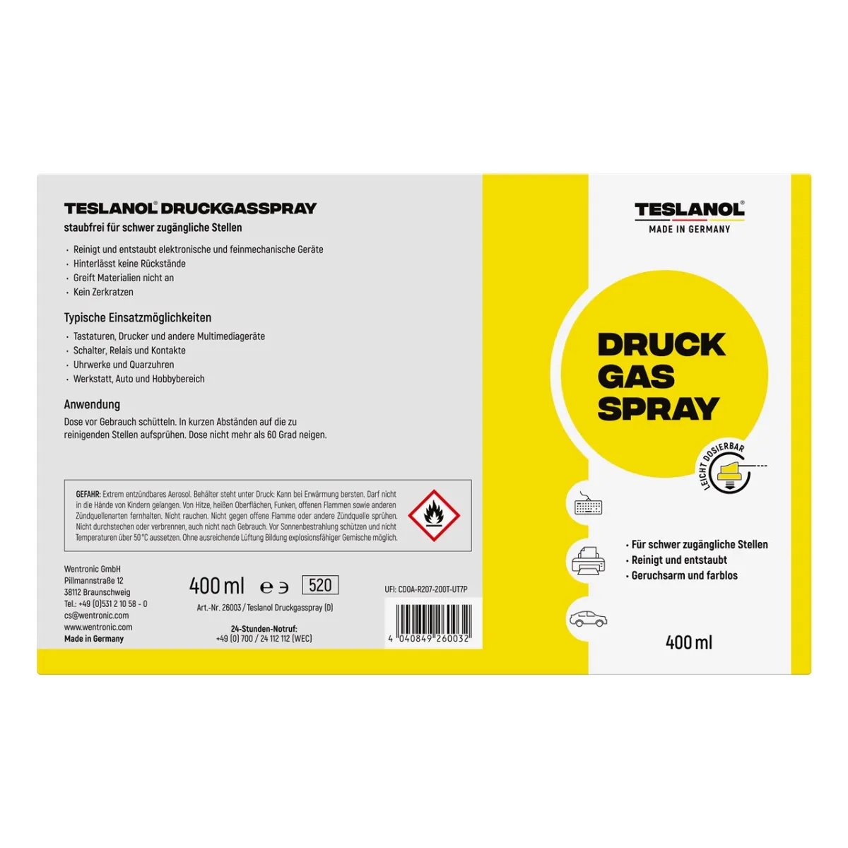 Teslanol Druck-Gas-Spray (D)