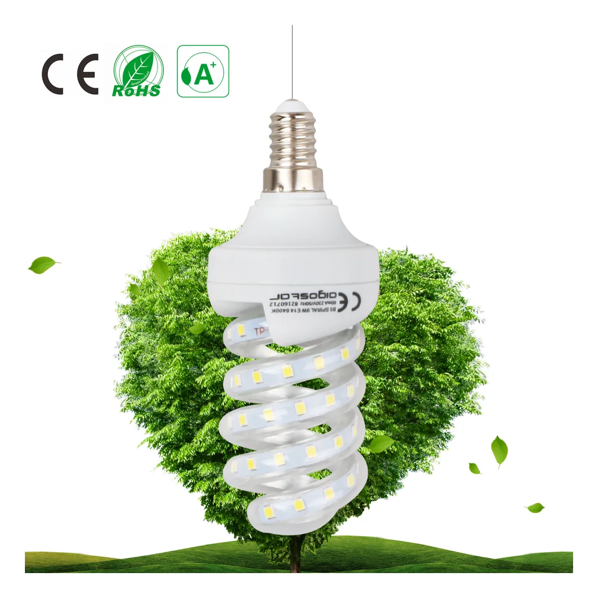 Aigostar LED 'Spirale', 9W, E14