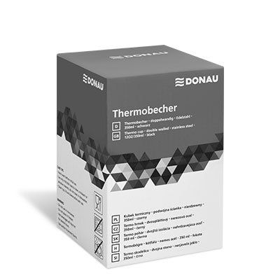 Thermobecher - 350 ml, Edelstahl, schwarz
