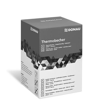 Thermobecher - 350 ml, Edelstahl, schwarz