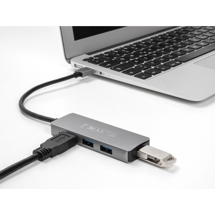 HUB 4Port DeLOCK 4xUSB3.2 Grey