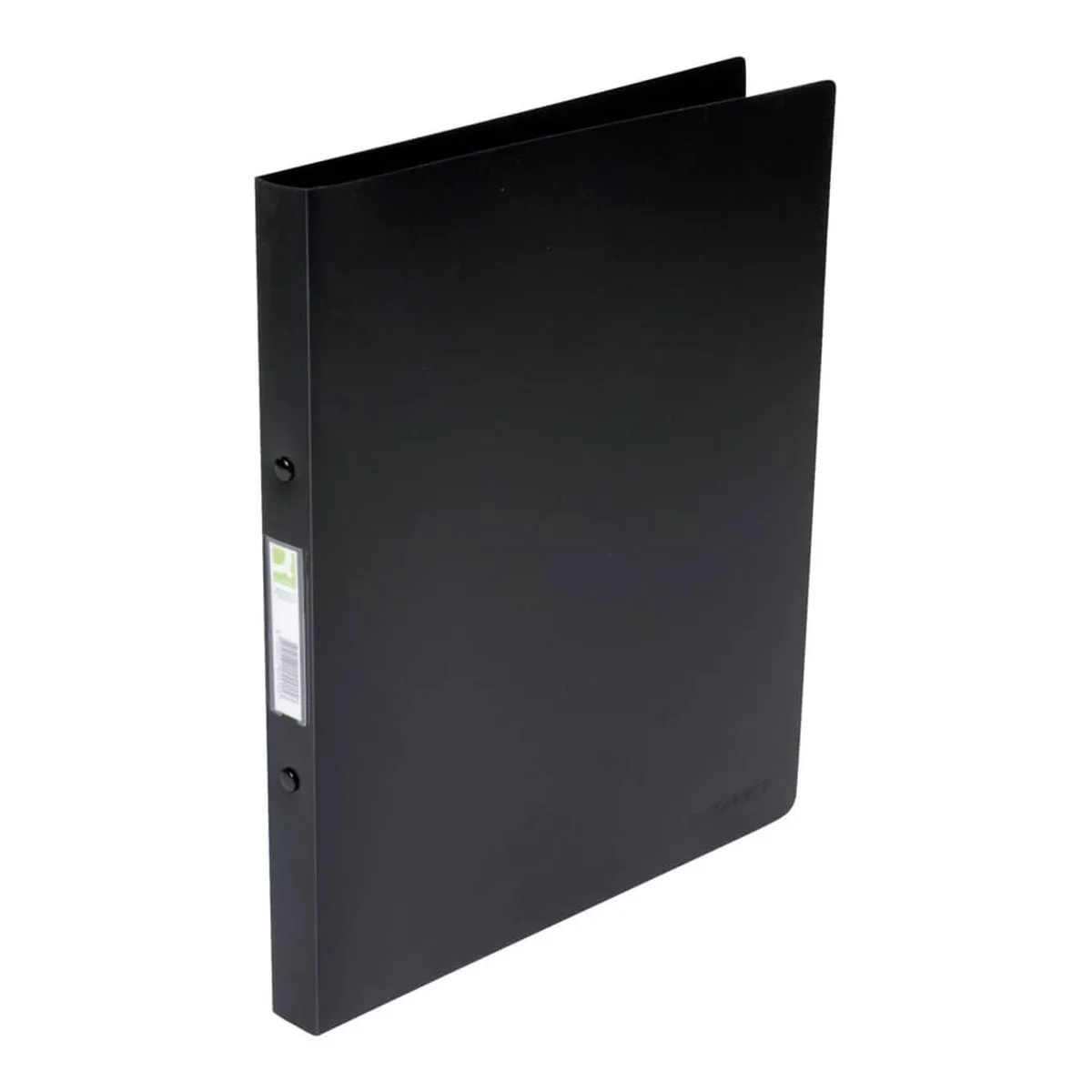 Q-Connect Ringbuch transparent - A4, 4-Ring, Ring-Ø 16 mm, schwarz gedeckt