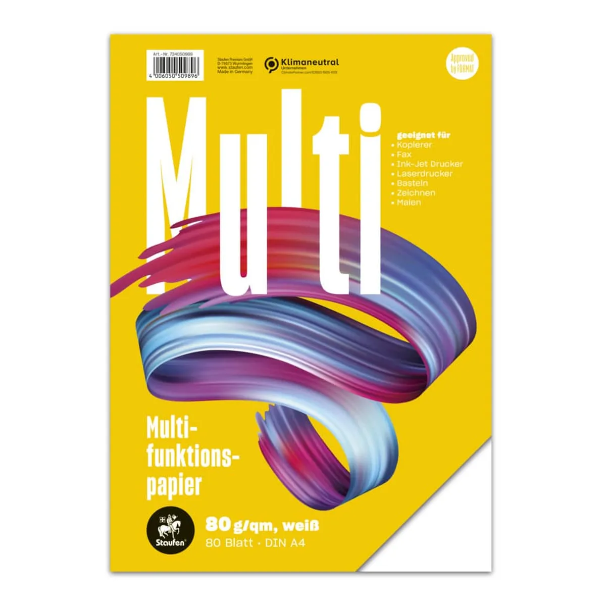Staufen Multifunktionspapier 7X PLUS - A4, 80 g/qm, weiß, 80 Blatt