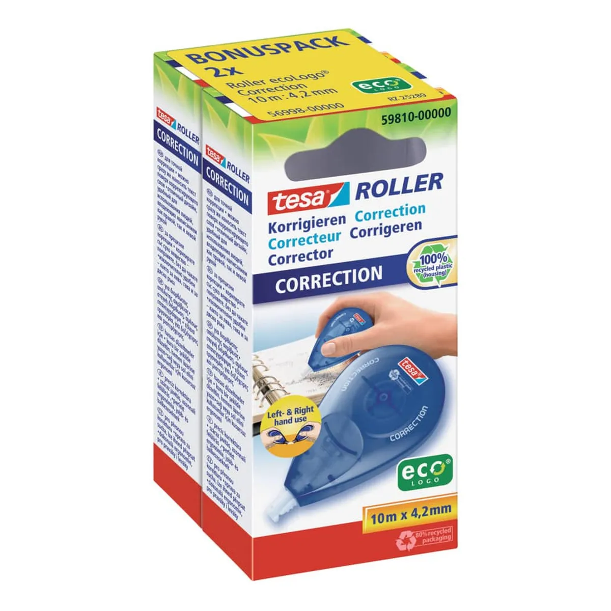 tesa® Sparpack Korrekturroller ecoLogo - 2 Stück