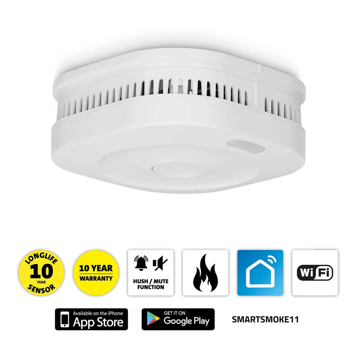 Alecto SMARTSMOKE11 Wi-Fi Smarter Rauchmelder