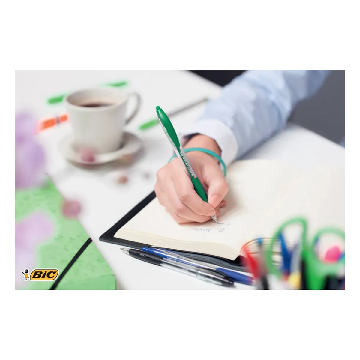 BiC Druckkugelschreiber ATLANTIS® Classic - 0,4 mm, grün