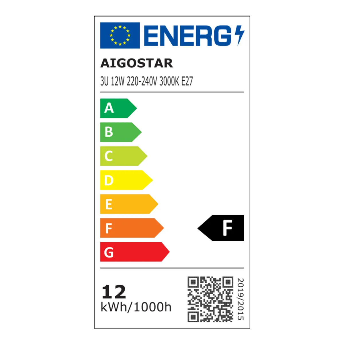 Aigostar LED 'Kolben', 12W, E27