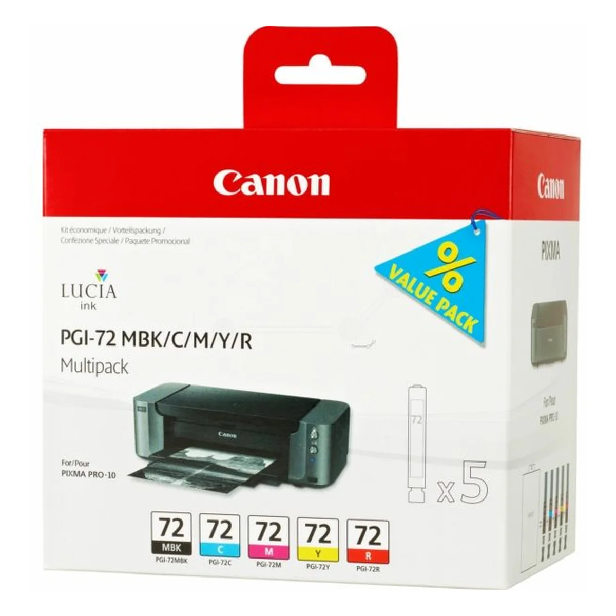 Druckerpatronen MultiPack Canon PGI-72 schwarz cyan magenta gelb foto (6402B009)