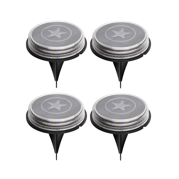 Aigostar LED Solar Bodenstrahler, 4er Set
