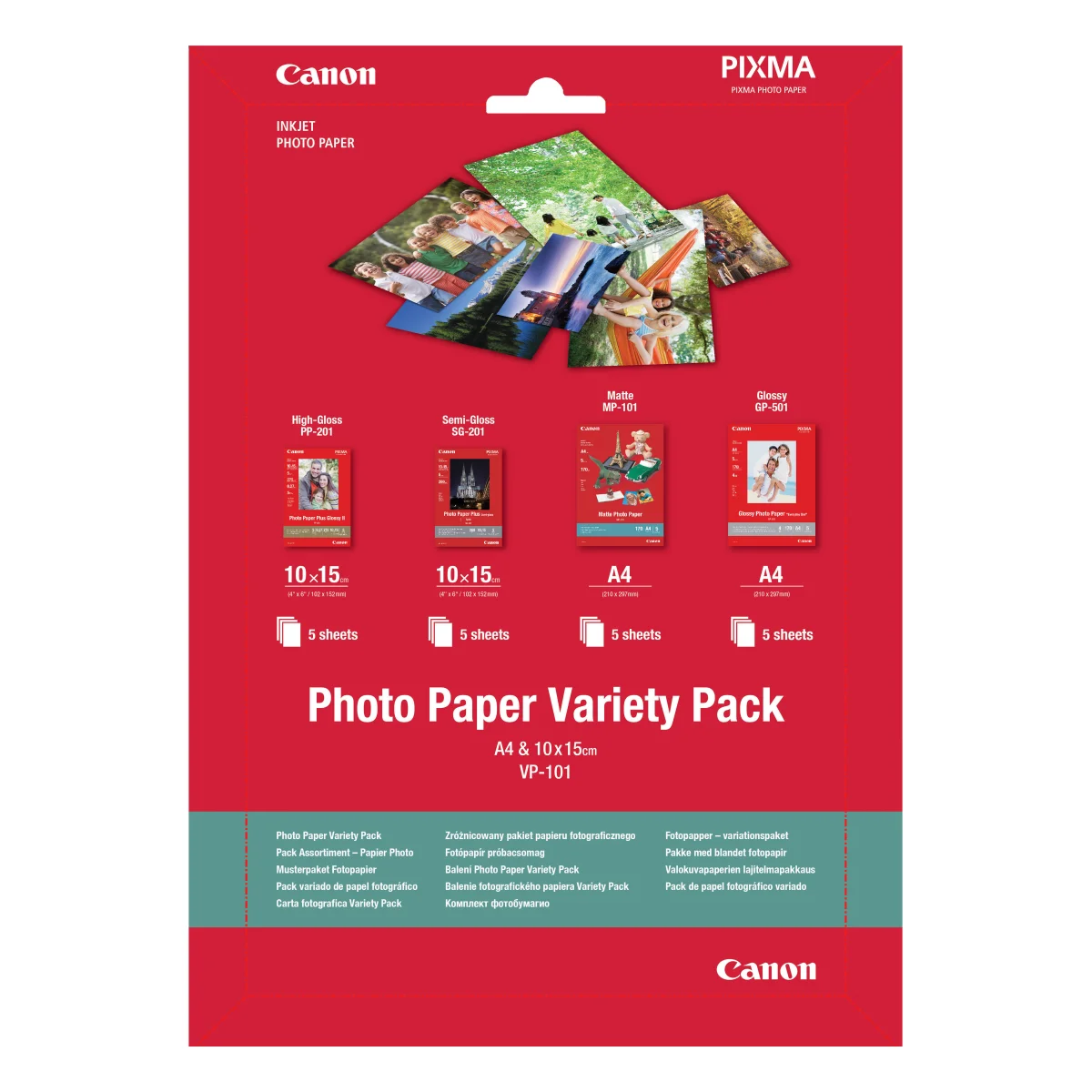 Canon Variety Pack VP-101 - Fotopapier 20 Blatt (0775B079)