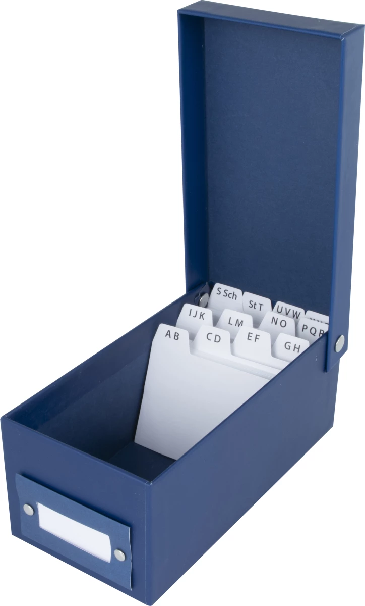 Lernbox, DIN A8, mit 12 Registern und Karteikarten
