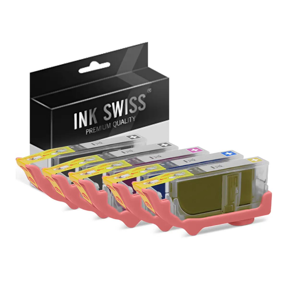 Canon CLI-526 / PGI-525 PGBK - alternative Patrone MultiPack 'schwarz schwarz pigmentiert cyan magenta gelb' 63,2 ml - InkSwiss