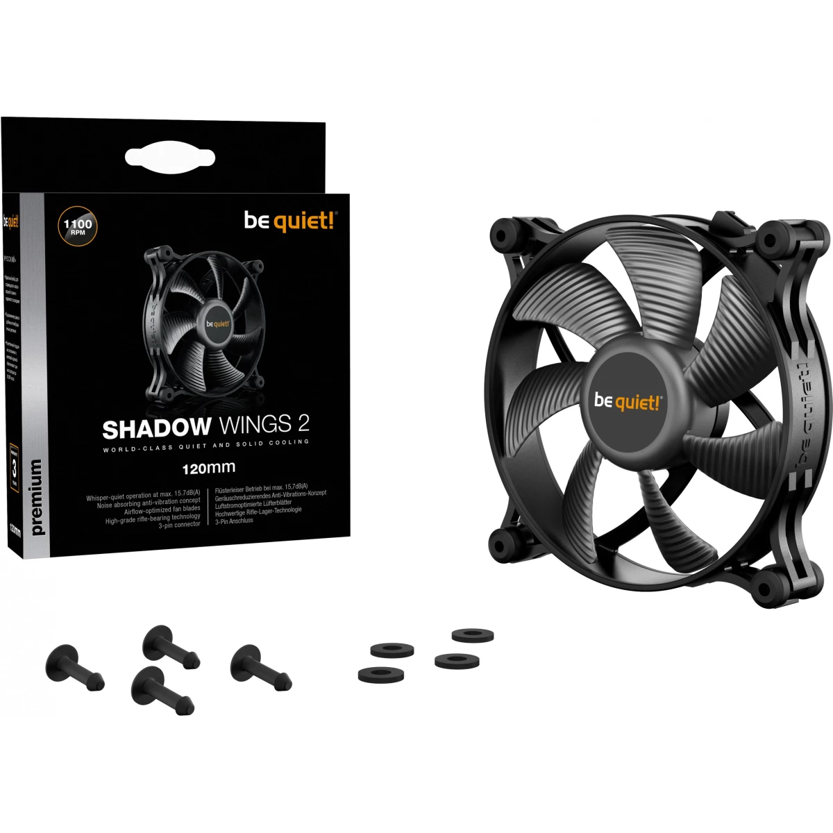 Be Quiet! Lüfter 120mm Shadow Wings 2