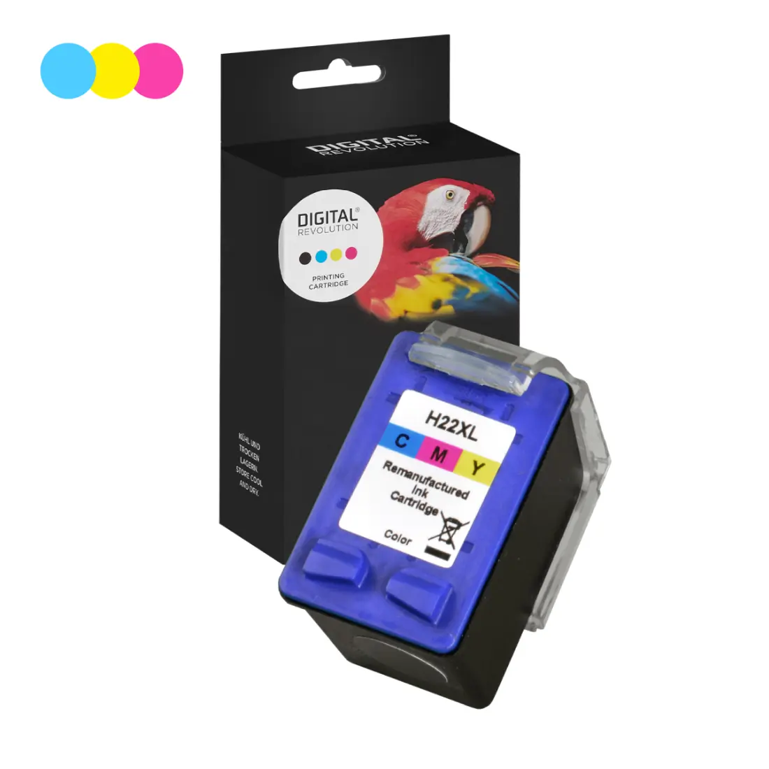 HP 22 - alternative Patrone 'farbig' 18 ml | 415 Seiten - Digital Revolution