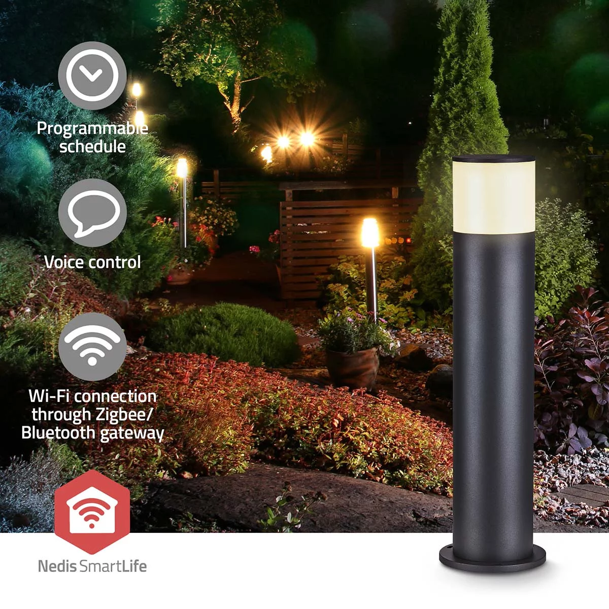 Smarte LED Gartenleuchte