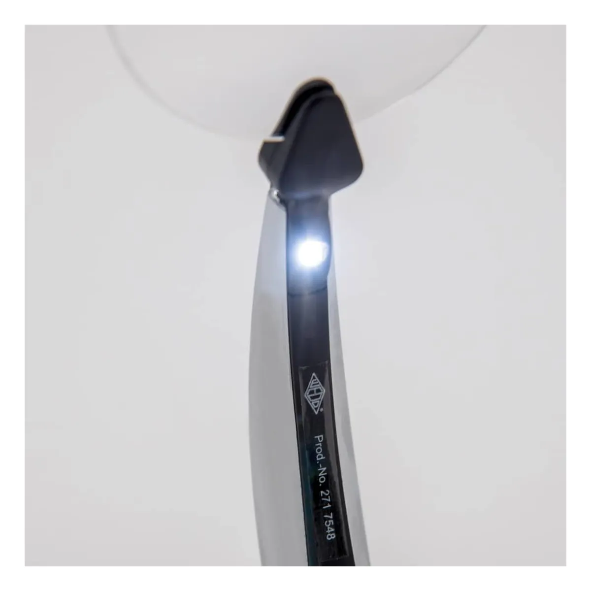 WEDO Rundlupe Ø 8 cm mit LED-Licht - 2,2-fach, rahmenlos, schwarz/chrom
