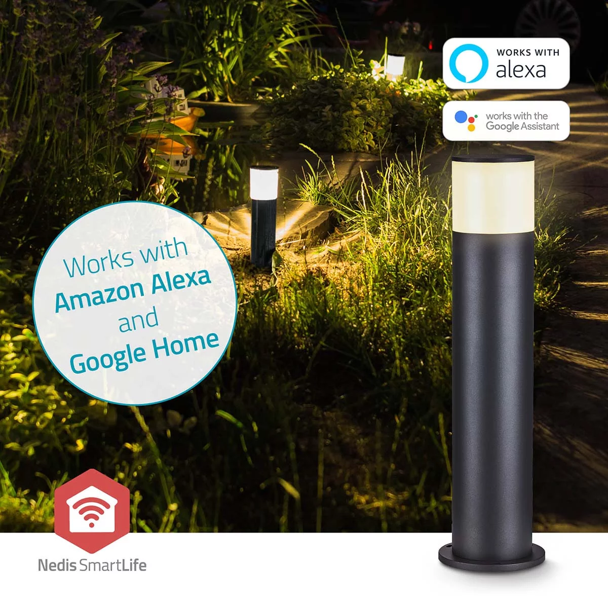 Smarte LED Gartenleuchte