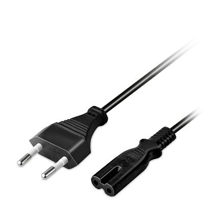 Goobay Netzkabel 'Euro', schwarz, 1,8 Meter