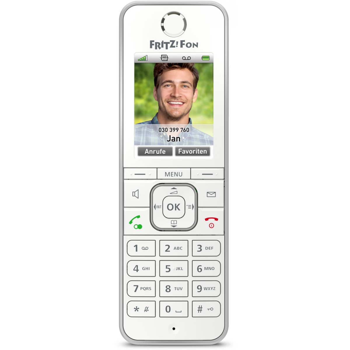 AVM FRITZ!Fon C6 DECT-Telefon Anrufer-Identifikation Weiß