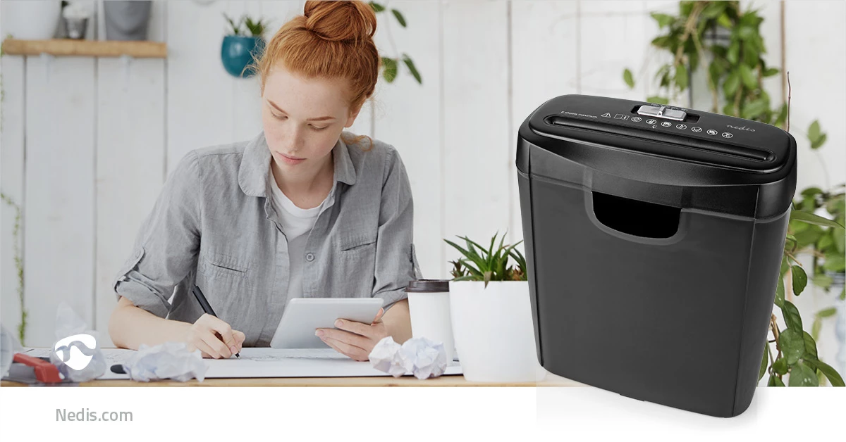 Nedis Aktenvernichter 10 Liter schwarz