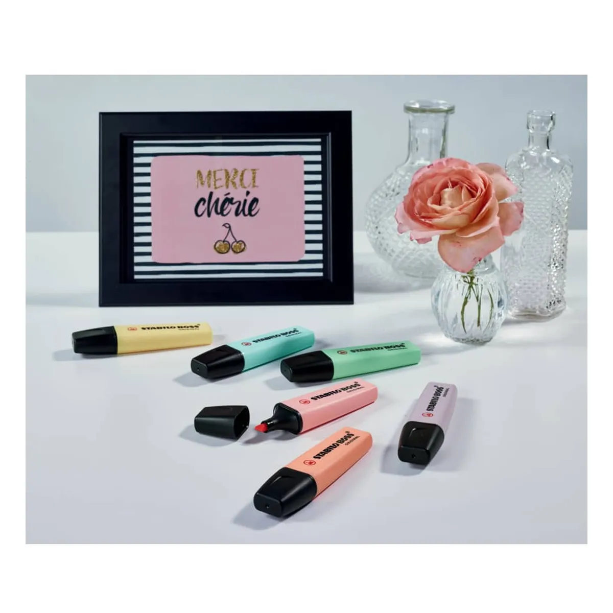 Stabilo Textmarker - BOSS ORIGINAL Pastel - Einzelstift - rosiges Rouge