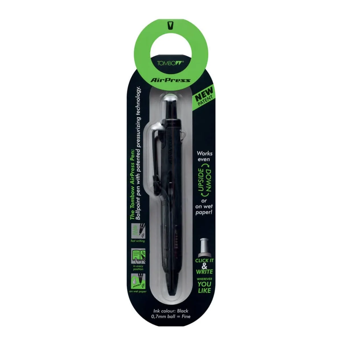 Tombow Kugelschreiber AirPress Pen - M, schwarz
