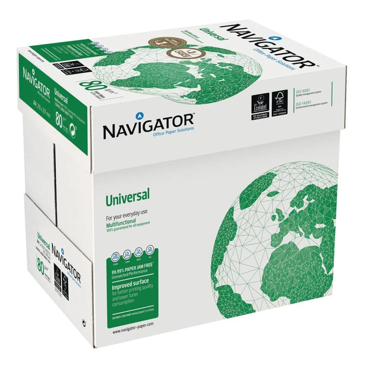 Navigator Universal, A3, 80 g/qm, weiß, Karton à 5x 500 Blatt