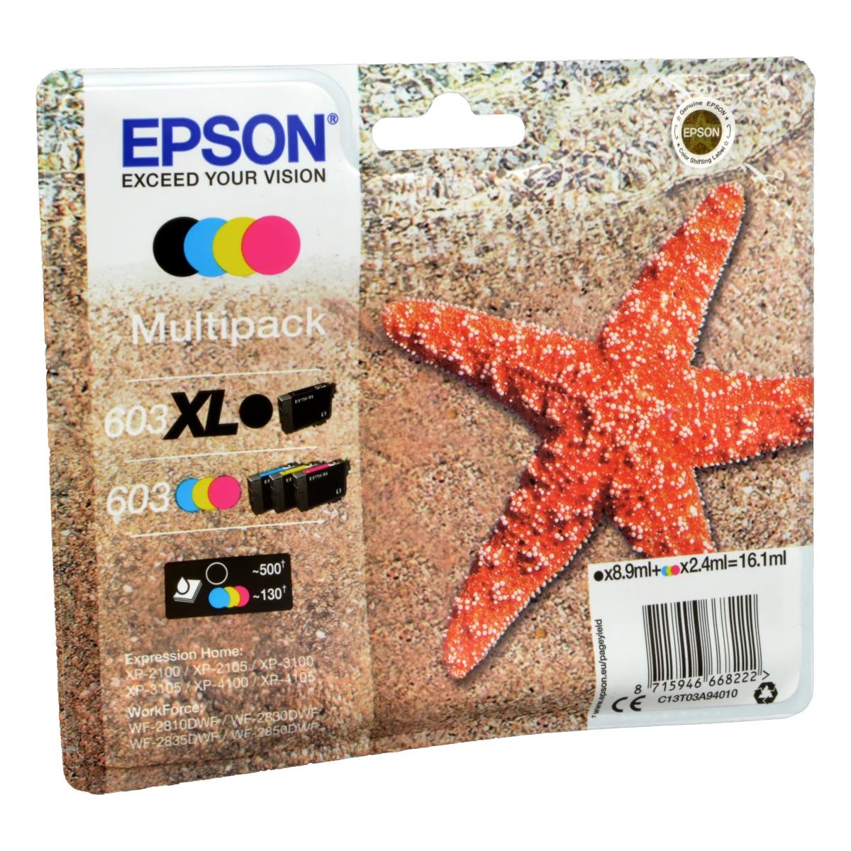 4 Epson Tinten C13T03A940  603  4-farbig