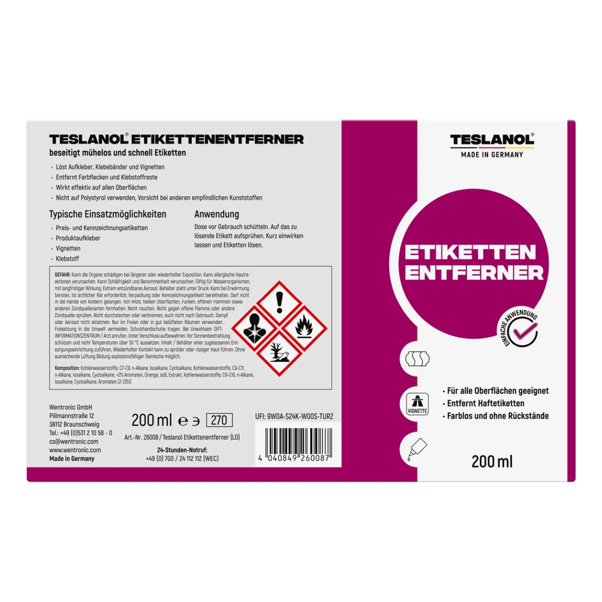 Teslanol Etikettenentferner (LO)