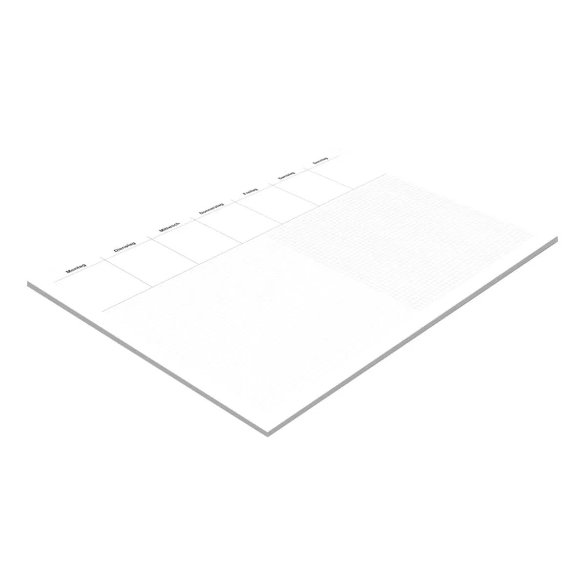 RNK Verlag Notiz-Schreibunterlage „Office - Liniert & Kariert“ - 60 x 42 cm, 30 Blatt