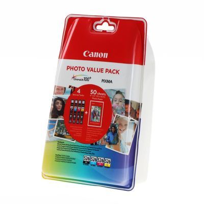 Canon MultiPack 'CLI-526' BCMY + Fotopapier 36 ml