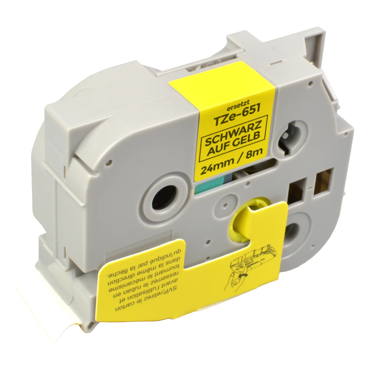 Brother TZE-651 - alternatives Schriftband schwarz auf gelb 24 mm