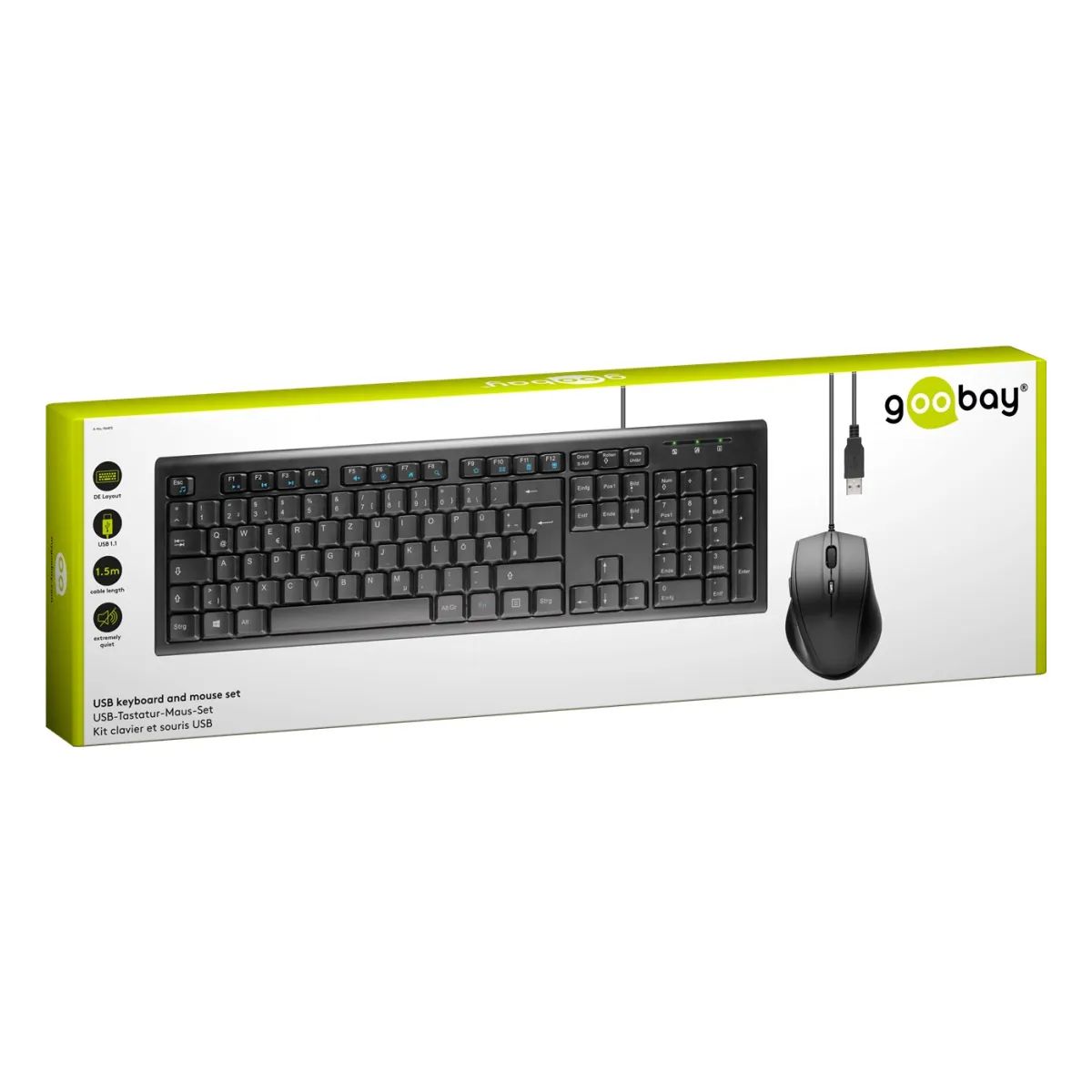Goobay USB Tastatur-Maus-Set