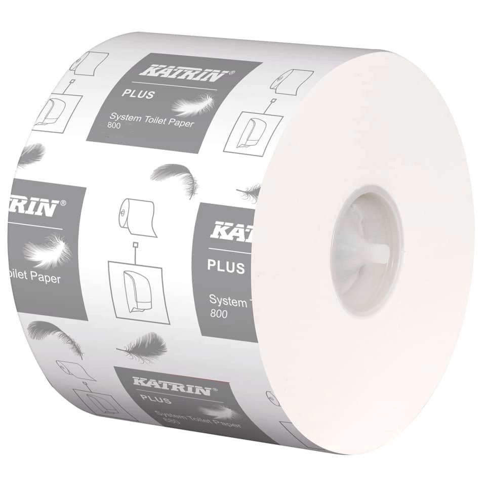 Toilettenpapier Plus System Toilet 800 - 2-lagig, weiß, 36 Rollen à 800 Blatt