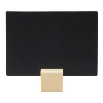 Kreidetafel Plättchenset - schwarz, 6 Stück, inkl. Aufsteller und Kreidestift