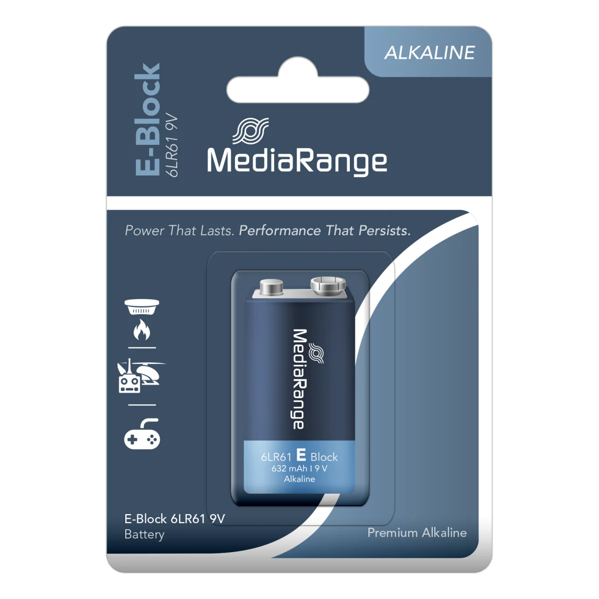 MediaRange Batterie Alkaline E-Block 6LR61 9V