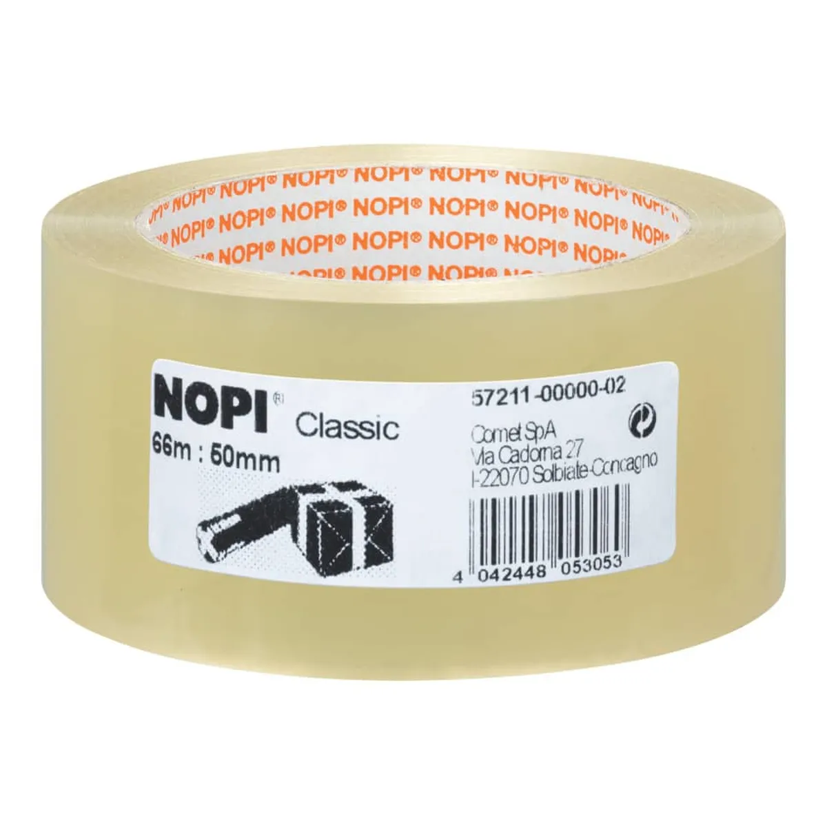 Nopi Verpackungsklebeband Classic, 50 mm x 66 m, transparent
