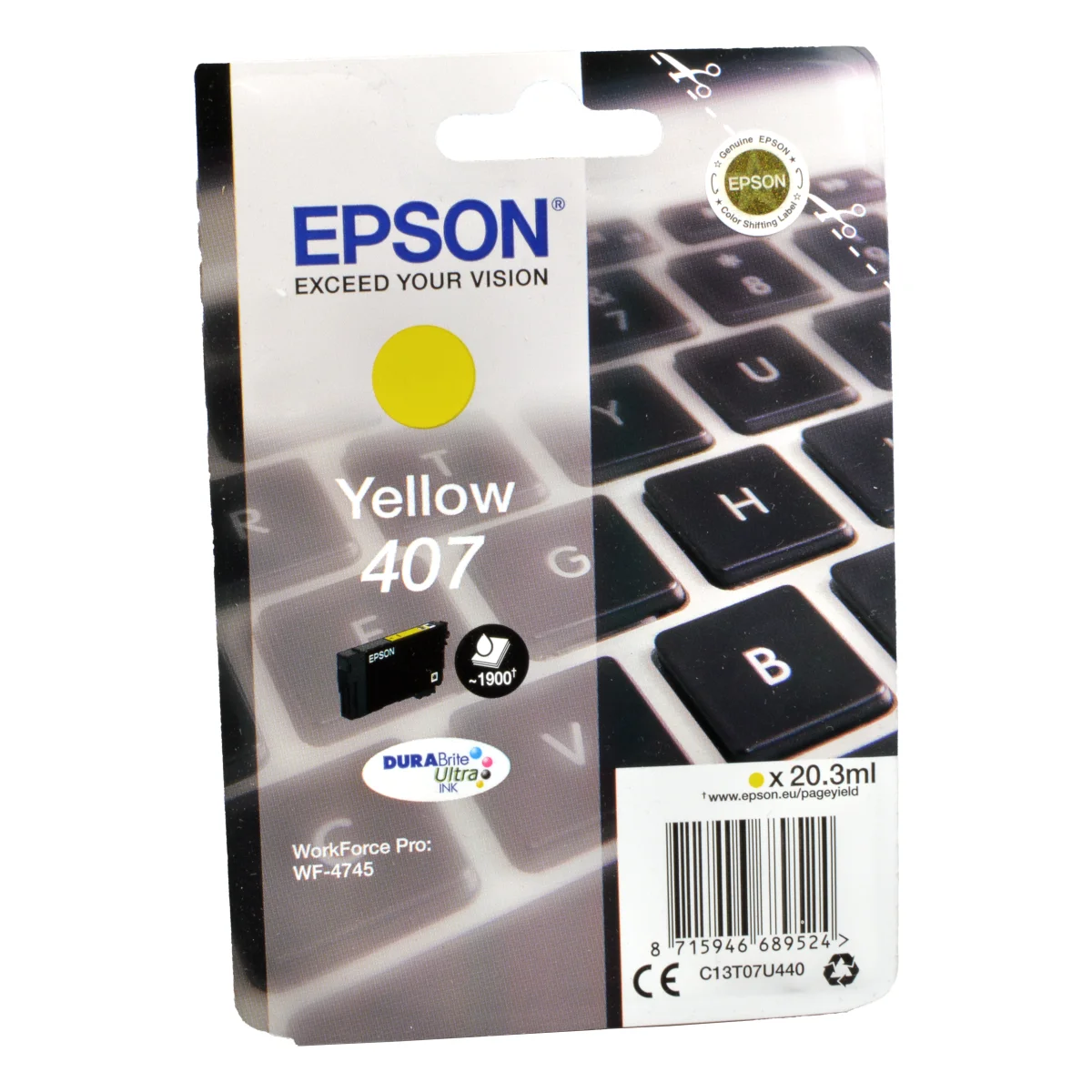 Epson Tinte C13T07U440  407  yellow
