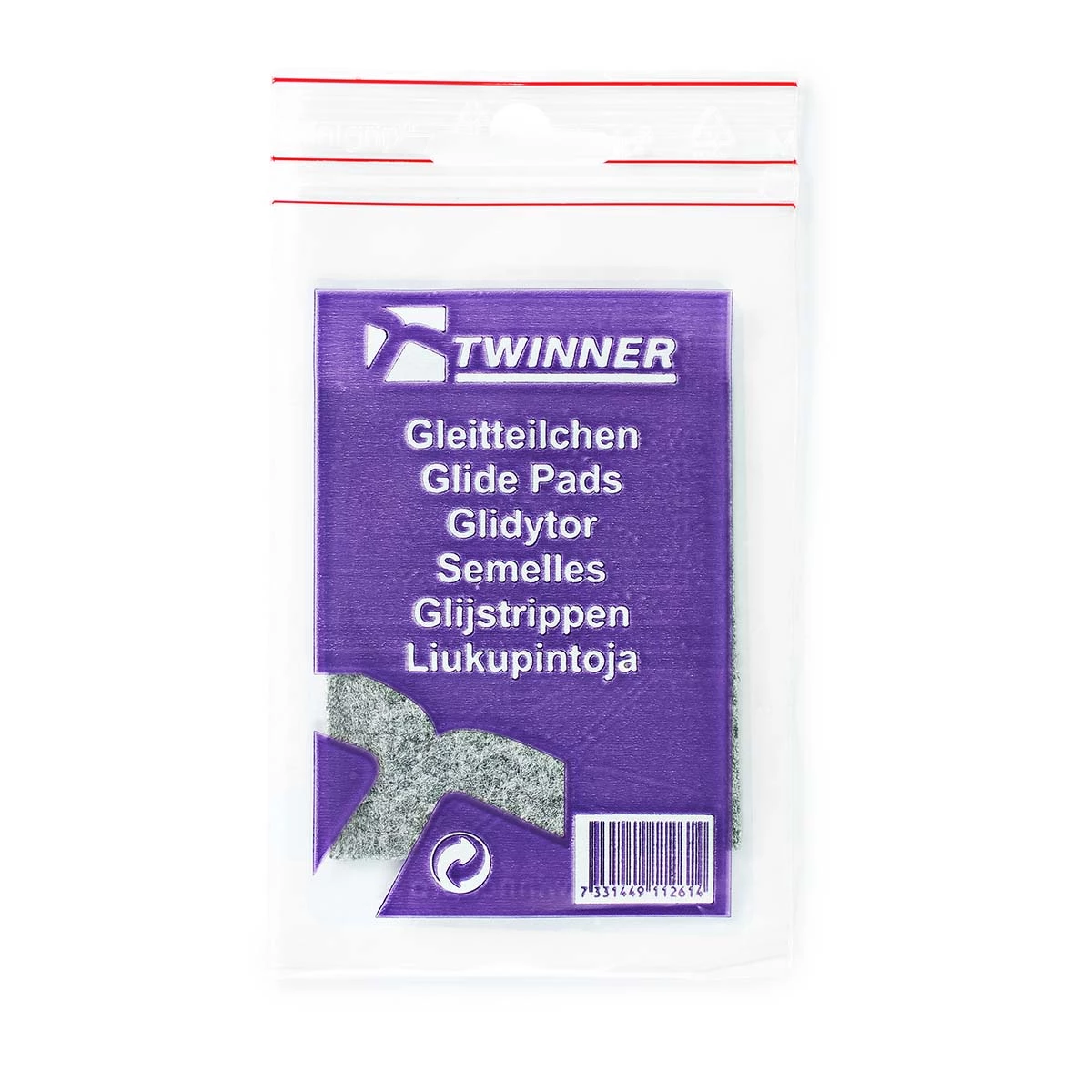 Twinner Glide-Pads für Kombi-Werkzeug Grau/Rot