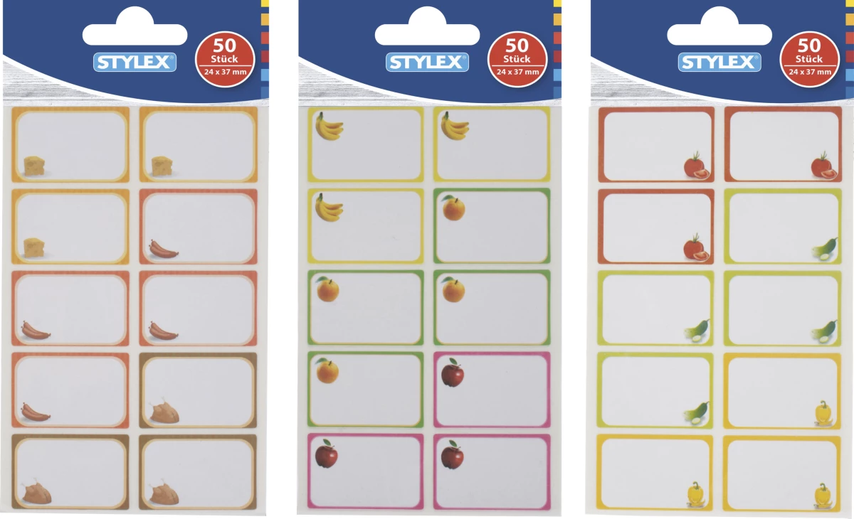 Stylex Tiefkühletiketten, mit Motiv, 24 x 37 mm, 50 Stück
