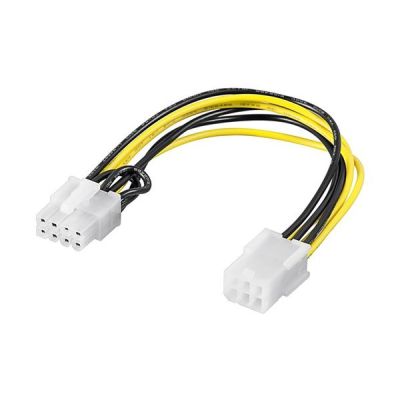 Goobay PC Grafikkarten Stromkabel/Stromadapter, PCI-E/PCI Express, 6 Pin zu 8 Pin