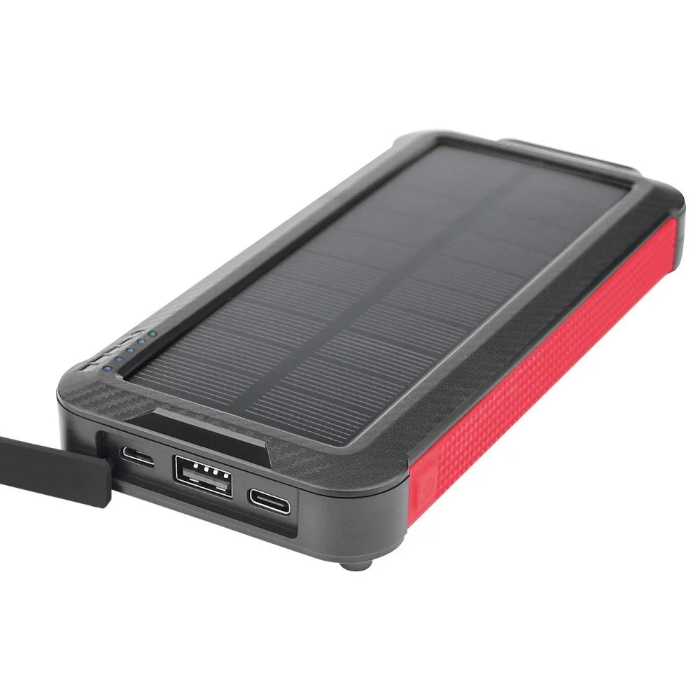 Solar Power Bank 10.000mAh integriertes Ladekabel