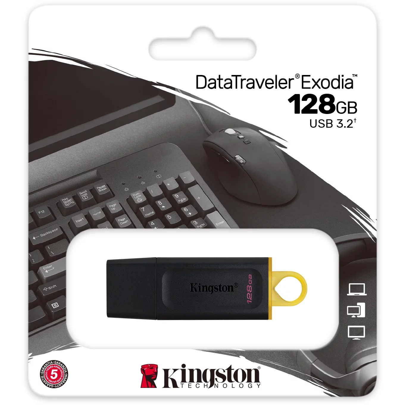 Kingston DataTraveler Exodia USB-Stick 128 GB schwarz