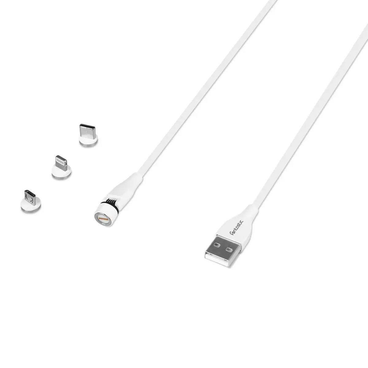Fontastic 3in1 - Magnet Datenkabel 540Grad Drehbar, weiß
