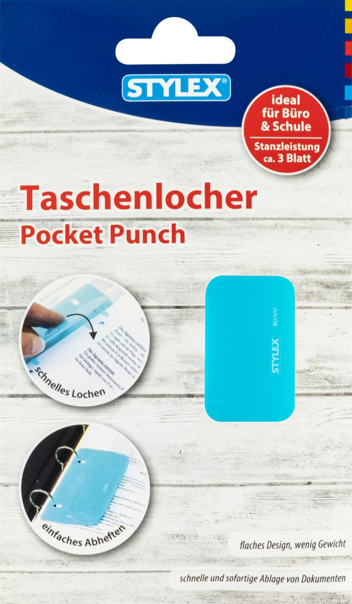 Taschenlocher, Kunststoff