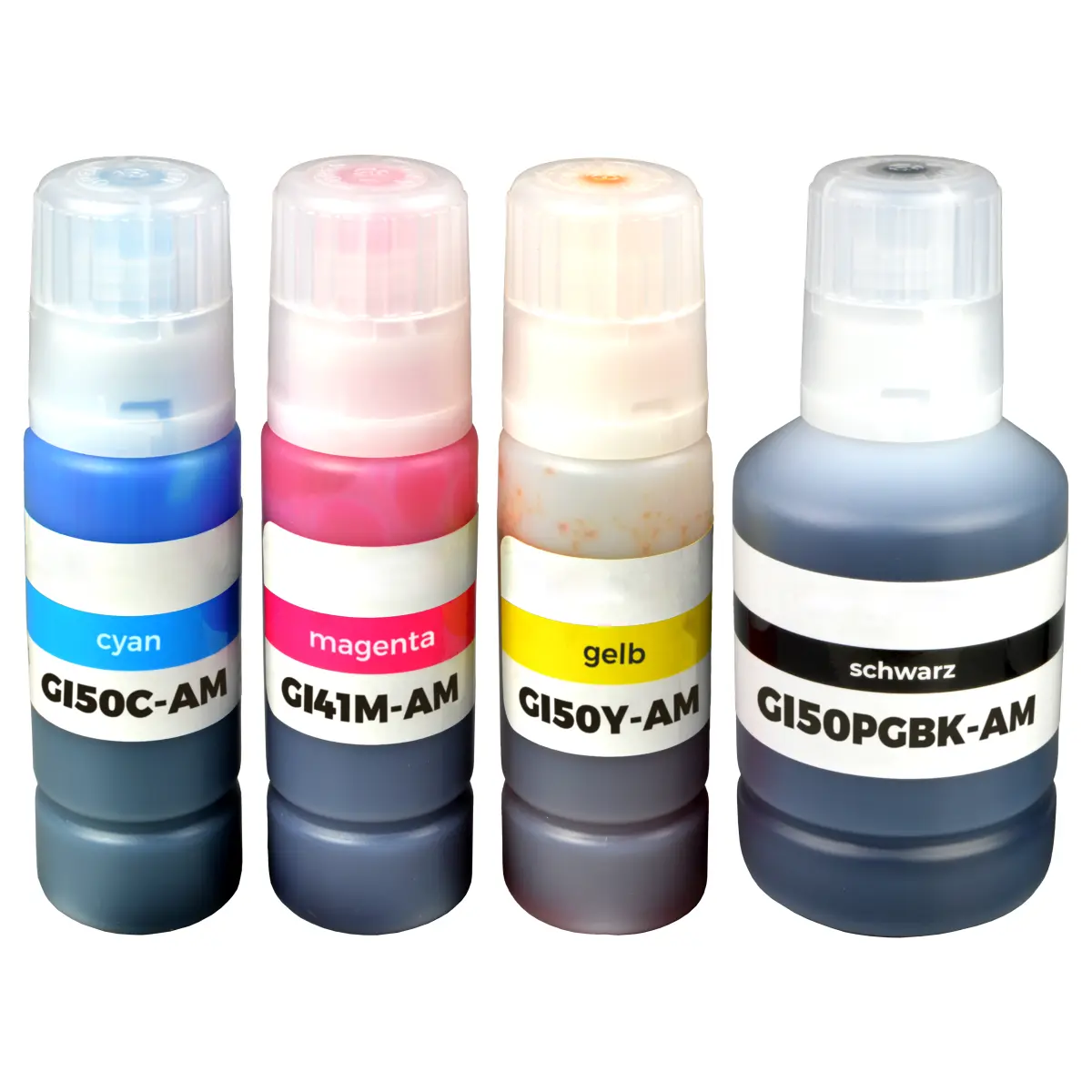 Canon GI-50 - alternatives Tinten MultiPack 'KCMY' 1x 170 ml | 6.000 Seiten (BK), 3x 70 ml | 3x 7.700 Seiten (CMY) - Digital Revolution