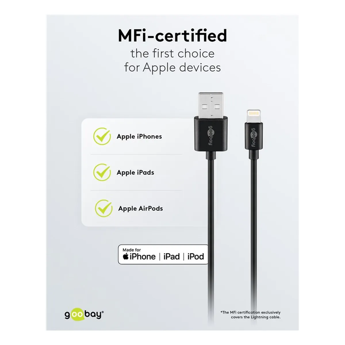Goobay Apple Lightning Ladeset 1 A